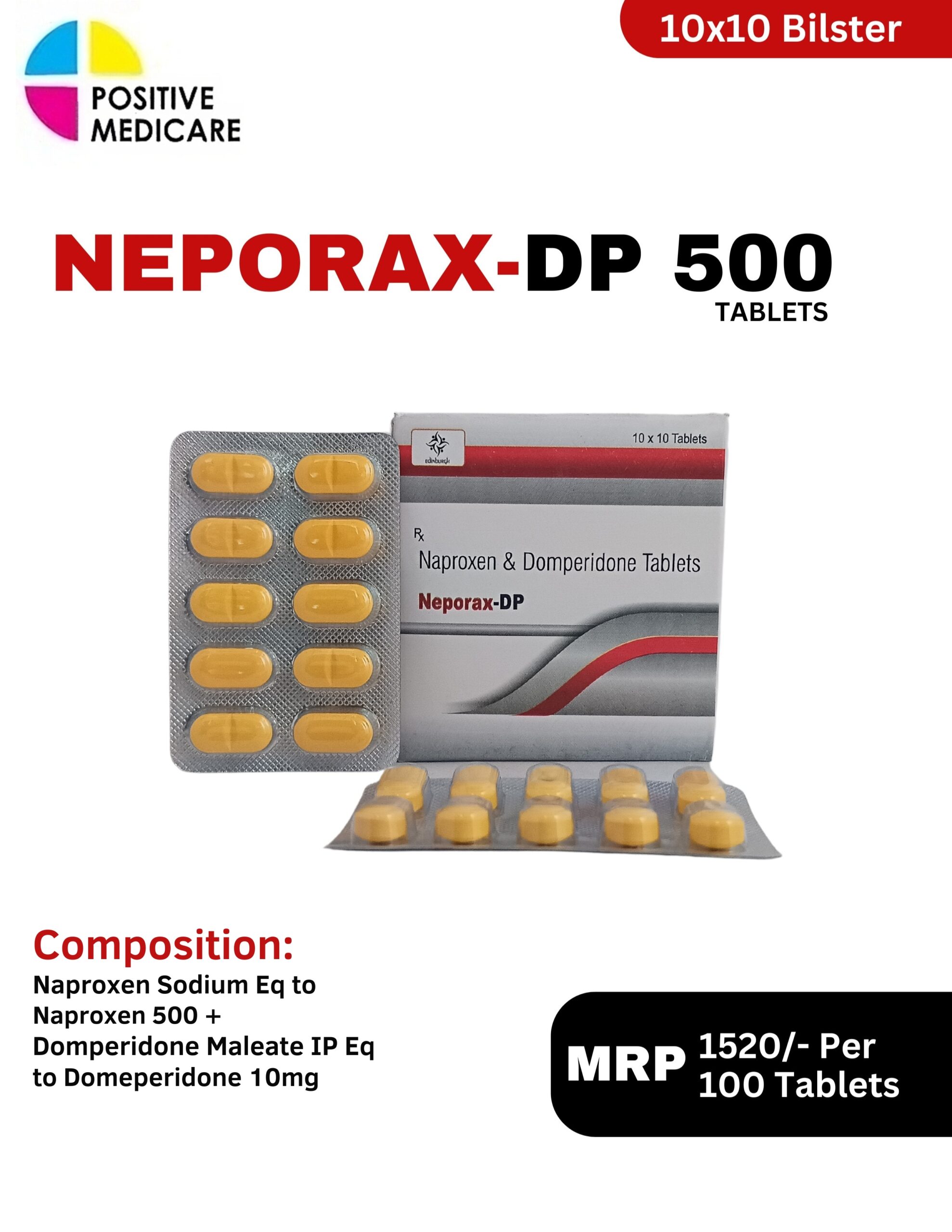 NEPORAX-DP 500 Tablets containing Naproxen 500 mg and Domperidone 10 mg