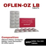Oflen-200 Tablets 10x10 Alu Alu blister pack and box containing Ofloxacin 200 mg by Positive Medicare.