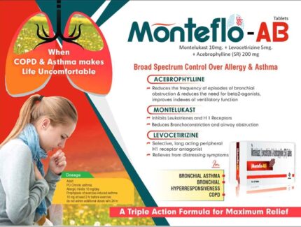 Montelukast 10 mg + Levocetirizine 5 mg + Ambroxol 75 mg