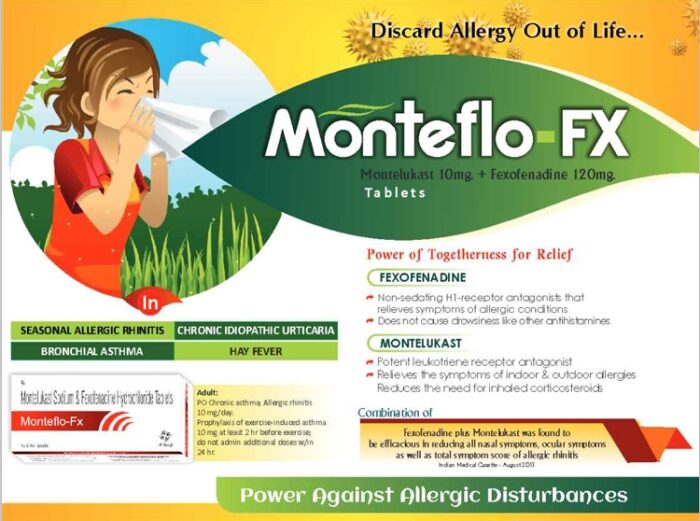 Fexofenadine 120 mg + Montelukast 10 mg