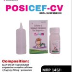 Posicef CV dry syp with water