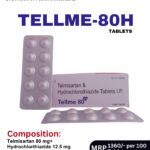 TELLME-H 80 Tablets 10x10 Alu-Alu blister pack and box containing Telmisartan and Hydrochlorothiazide Tablets I.P. by Positive Medicare.