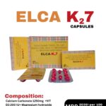 Elca-K27 Capsules 10x1x10 blister pack and packaging boxes containing neuro-range softgel capsules by Positive Medicare.