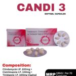 CANDI-3 Vaginal Softgel Capsules containing Clindamycin 100 mg Clotrimazole 100 mg and Tinidazole 100 mg