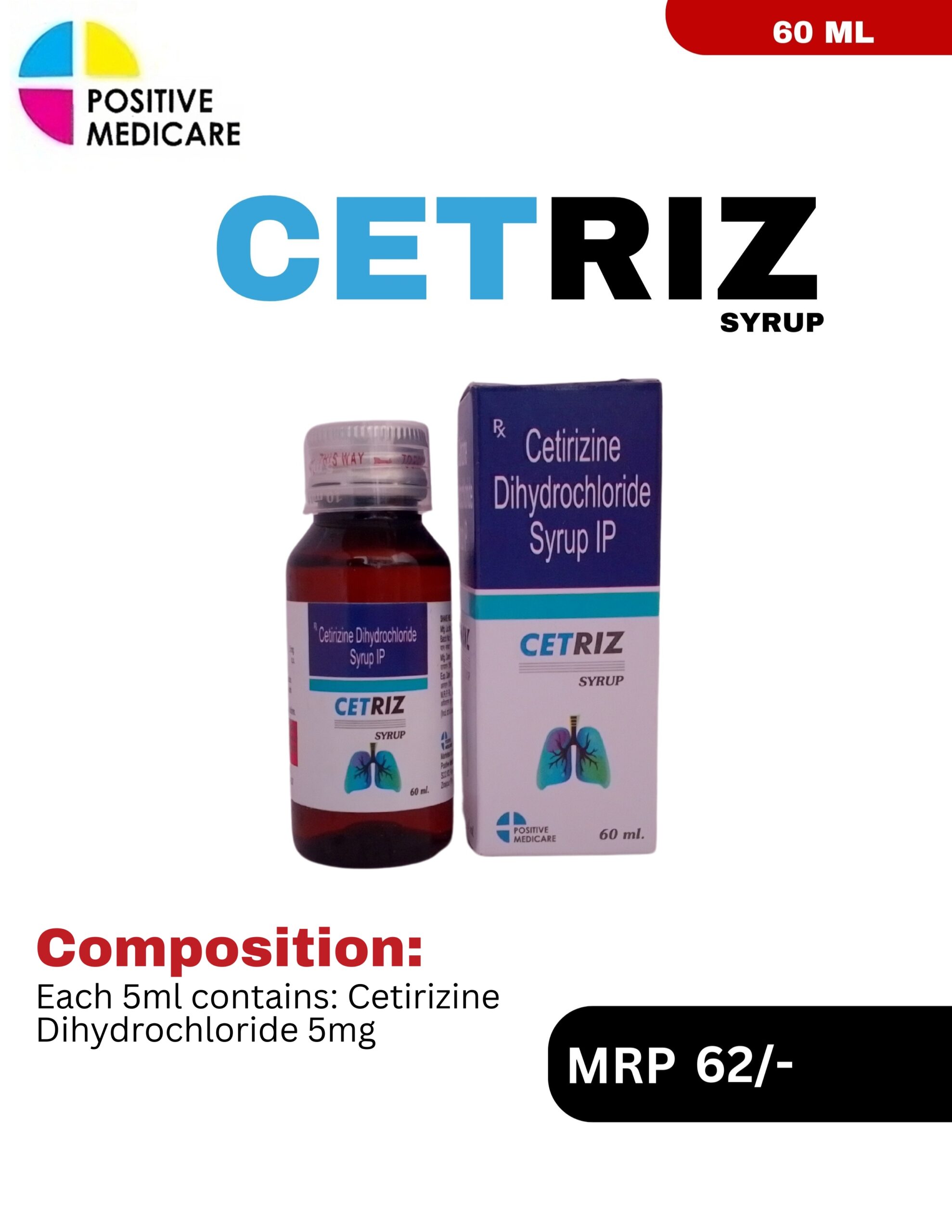 CETRIZ Syrup containing Cetirizine Dihydrochloride 5 mg/5 mL