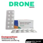 DRONE Tablets containing Drotaverine 80 mg and Mefenamic Acid 250 mg