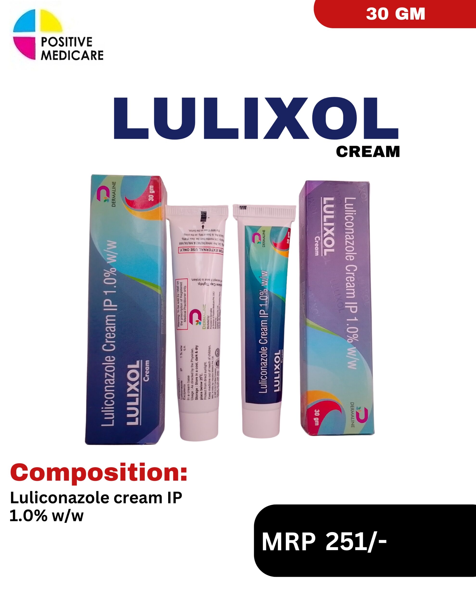 LULIXOL Cream Luliconazole 1% w/w 30 g by Positive Medicare