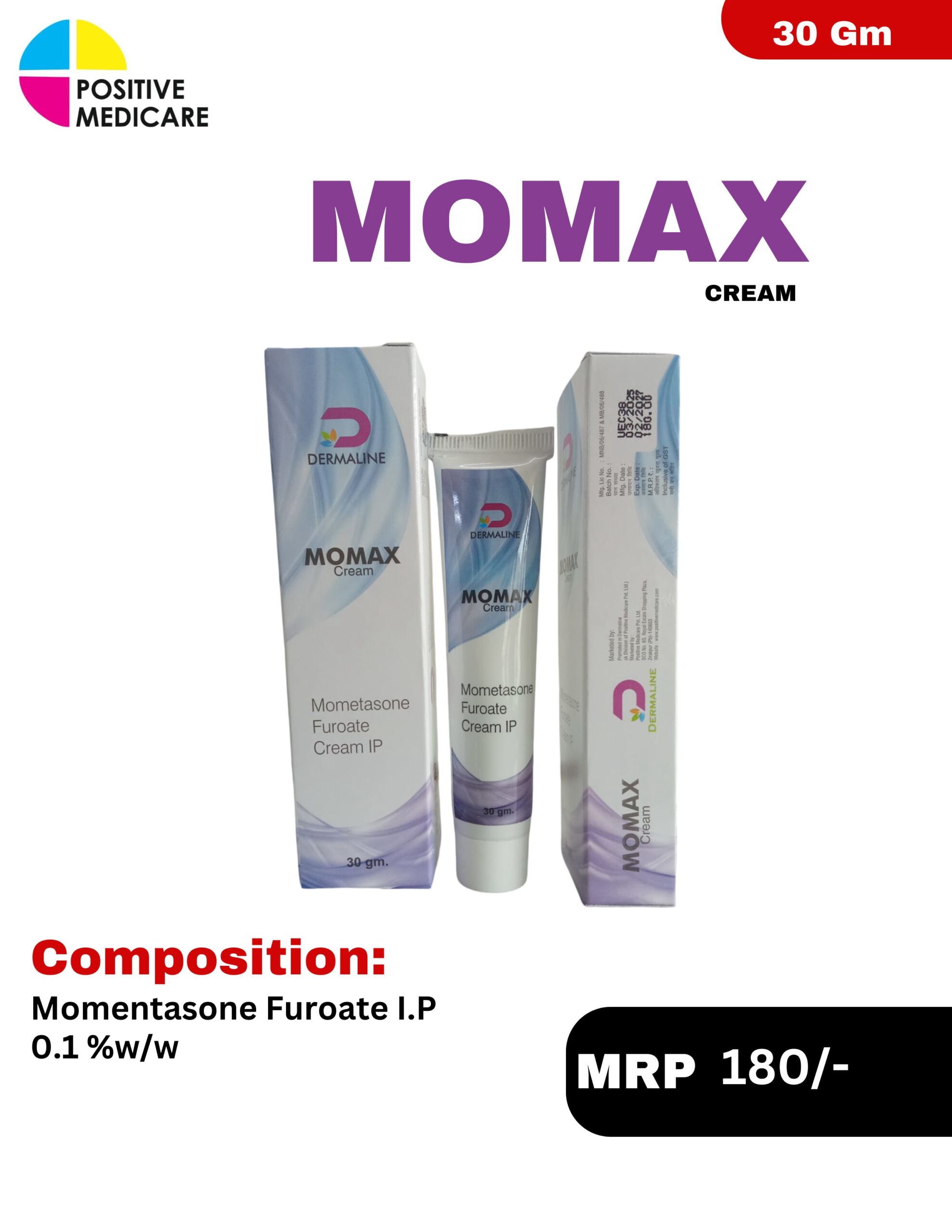 MOMAX Cream Mometasone Furoate 0.1% w/w 30 gm