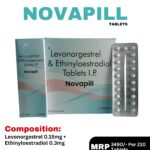NOVAPILL Tablets containing Levonorgestrel 0.15 mg and Ethinylestradiol 0.3 mg
