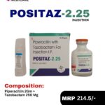 POSITAZ 2.25 GM Injection Piperacillin 2g Tazobactam 250mg