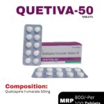 QUETIVA-50 Tablets containing Quetiapine Fumarate 50 mg