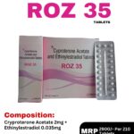 ROZ 35 Tablets containing Cyproterone Acetate 2 mg and Ethinylestradiol 35 mcg