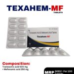 TEXAHEM-MF Tablets containing Tranexamic Acid 500 mg and Mefenamic Acid 250 mg