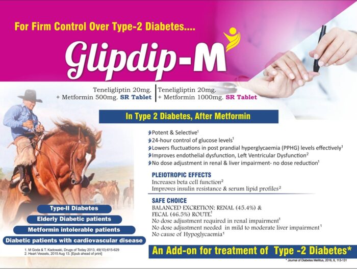 Teneligliptin 20mg + Metformin 500 mg