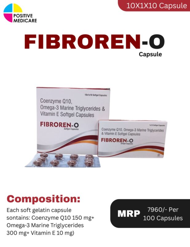 FIBROREN-O Coenzyme Q10 150 mg Omega-3 300 mg Vitamin E 10 mg Softgel Capsules – Positive Medicare