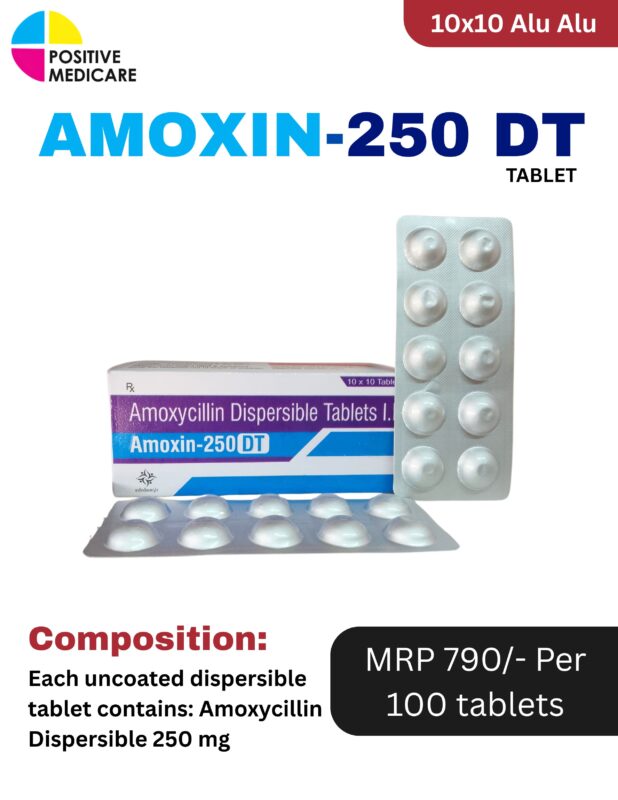 AMOXIN-250 DT Tablet containing Amoxicillin Dispersible 250 mg
