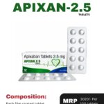 APIXAN-2.5 Apixaban 2.5 mg tablets 10×10 Alu-Alu pack