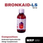 BRONKAID-LS Syrup containing Ambroxol Guaiphenesin and Levosalbutamol