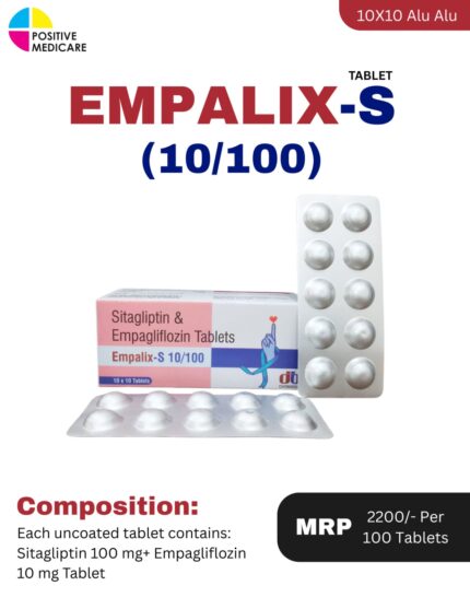 EMPALIX-S 10/100 Sitagliptin 100 mg Empagliflozin 10 mg Tablets by Positive Medicare