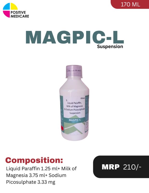MAGPIC-L Suspension 170 mL – Liquid Paraffin Milk of Magnesia Sodium Picosulfate