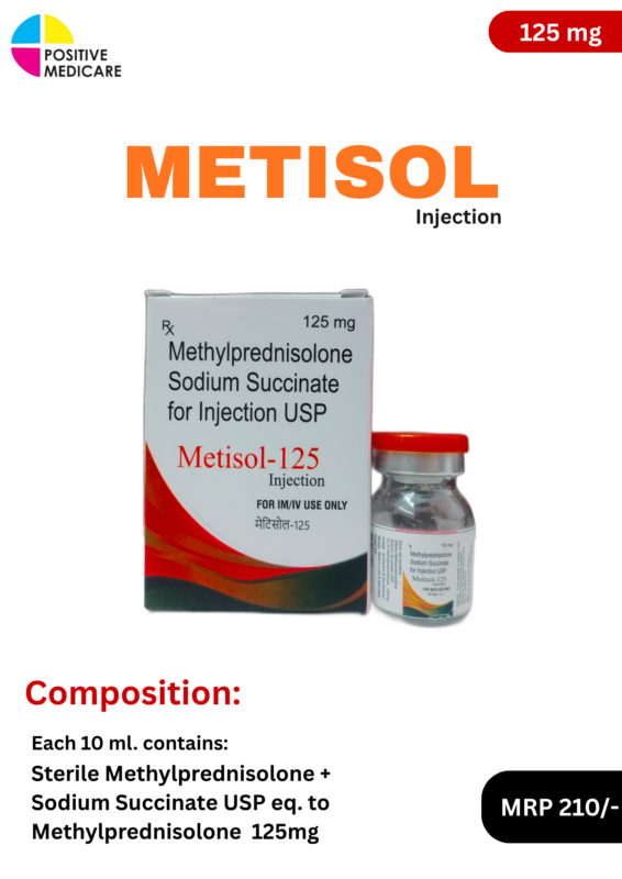 METISOL-125 Methylprednisolone 125 mg Injection