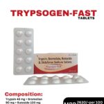 TRYPSOGEN-FAST Trypsin 48 mg Bromelain 90 mg Rutoside 100 mg Tablets by Positive Medicare