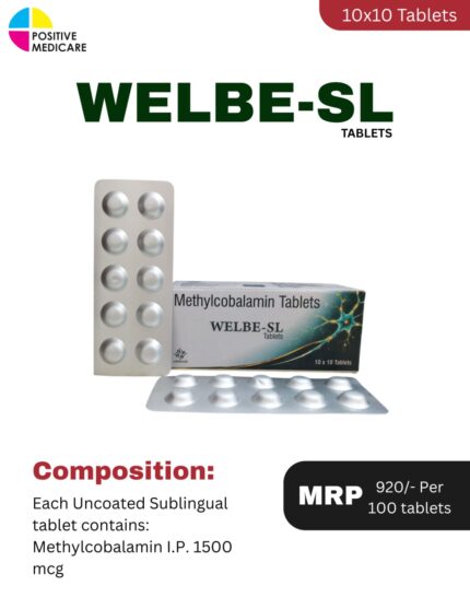 WELBE-SL Methylcobalamin 1500 mcg Sublingual Tablets
