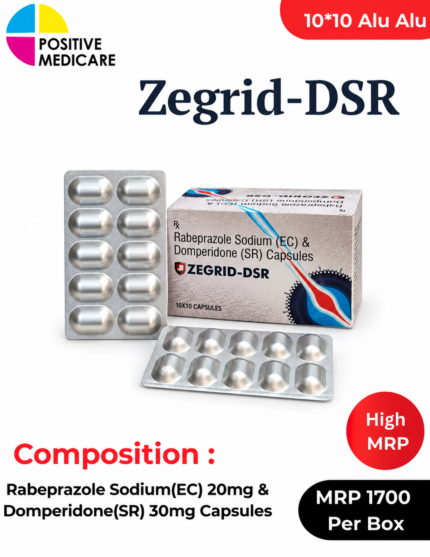 ZEGRID-DSR Rabeprazole 20 mg Domperidone 30 mg Capsules by Positive Medicare