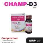 CHAMP-D3 Vitamin D3 800 IU/ml Oral Drops 30 ml by Positive Medicare