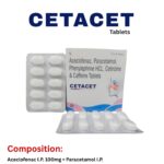 CETACET Tablets Aceclofenac Paracetamol combination 10x10 Alu-Alu